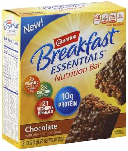 Carnation Chocolate Nutrition Bar - 5 ea