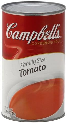 Campbells Condensed, Tomato, Family Size Soup - 26 oz, Nutrition ...