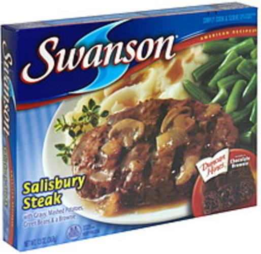 Swanson Salisbury Steak, with Gravy, Mashed Potatoes Green Beans & a