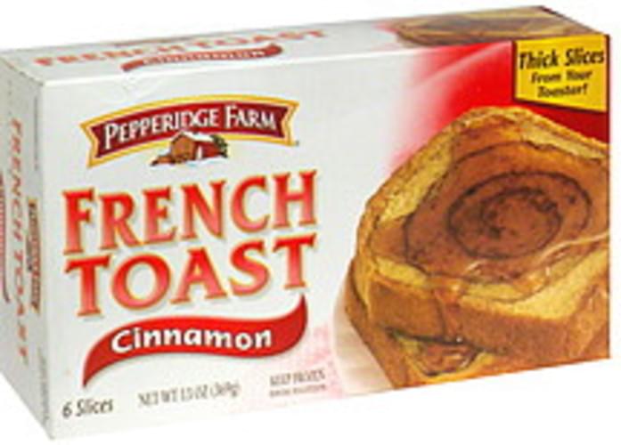 Pepperidge Farm Cinnamon French Toast 6 ea, Nutrition Information Innit