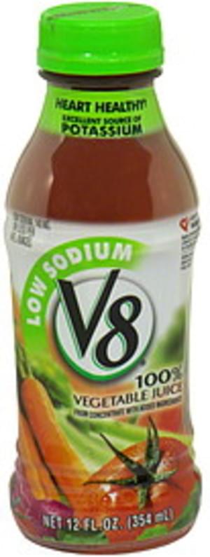 Low sodium v8 nutrition label