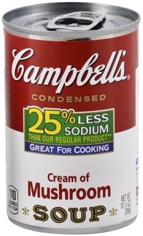 Campbells Cream of Mushroom Condensed Soup - 10.5 oz, Nutrition ...