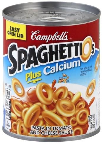 Spaghettios Plus Calcium Pasta 14 2 Oz Nutrition Information Innit