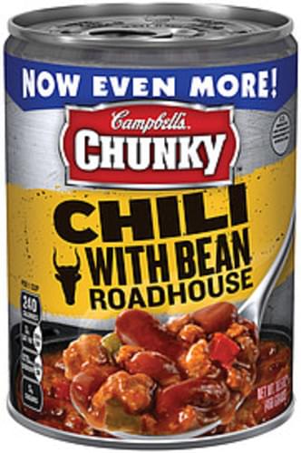 Campbell S Chunky Roadhouse Chili With Bean Soup Soup 16 5 Oz Nutrition Information Innit