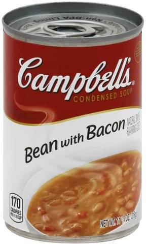 Campbells Bean with Bacon Condensed Soup - 11.25 oz, Nutrition ...