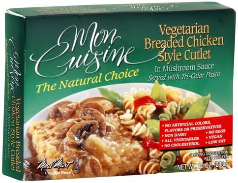 Mon Cuisine Vegetarian Breaded Chicken Style Cutlet - 10 oz