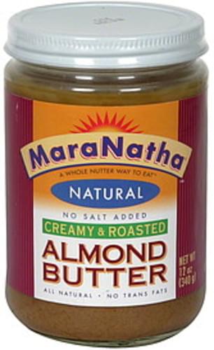 Maranatha No Salt Added, Creamy & Roasted Natural Almond Butter - 12 oz
