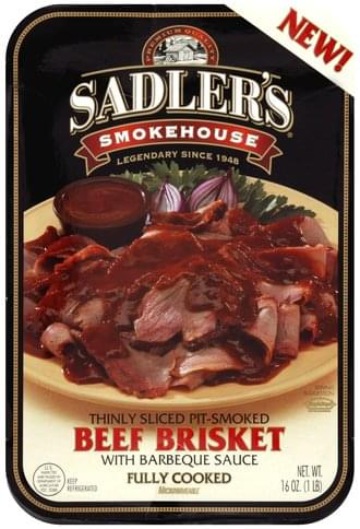 Sadlers Smokehouse with Barbeque Sauce Beef Brisket - 16 oz, Nutrition
