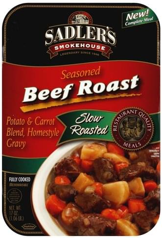 Sadlers Smokehouse Seasoned, Potato & Carrot Blend, Homestyle Gravy Beef Roast - 17 oz