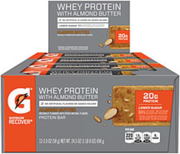 Gatorade Whey Protein With Almond Butter Protein Bars 12, Nutrition