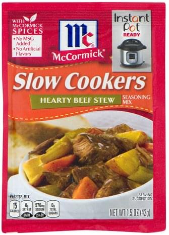 McCormick Hearty Beef Stew Seasoning Mix - 1.5 oz, Nutrition ...
