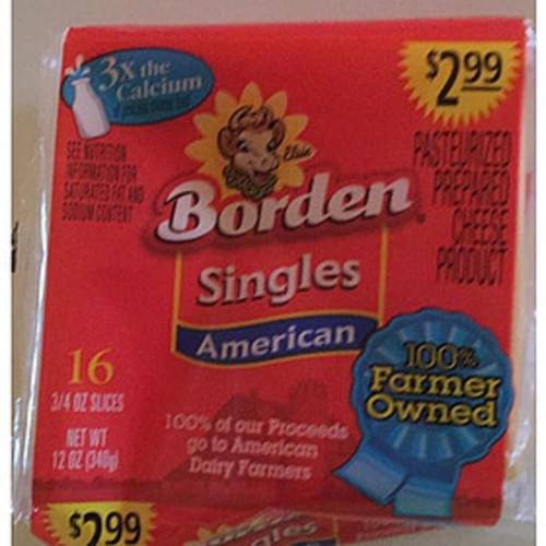 Borden Singles American Cheese 21 g, Nutrition Information Innit