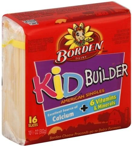 Borden Singles, American Cheese Product - 16 ea, Nutrition Information