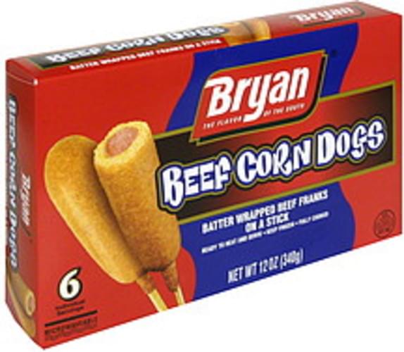 Bryan Beef Corn Dogs 6 ea, Nutrition Information Innit