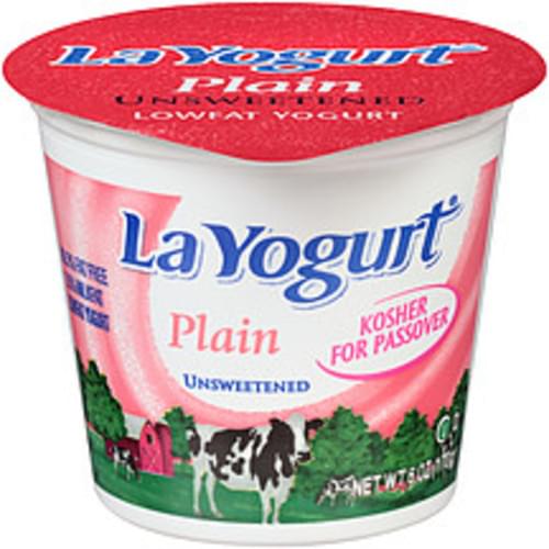 La Yogurt Plain Unsweetened Lowfat Yogurt 6 oz, Nutrition Information