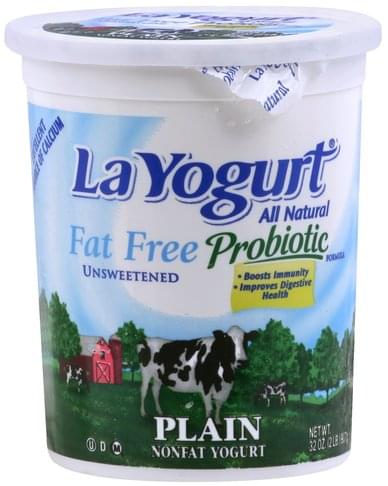 La Yogurt Fat Free, Plain, Unsweetened Yogurt - 32 oz