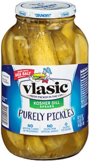 Vlasic Purely Pickles Kosher Dill Vlasic Purely Pickles Kosher Dill Spears 0 Nutrition Information Innit