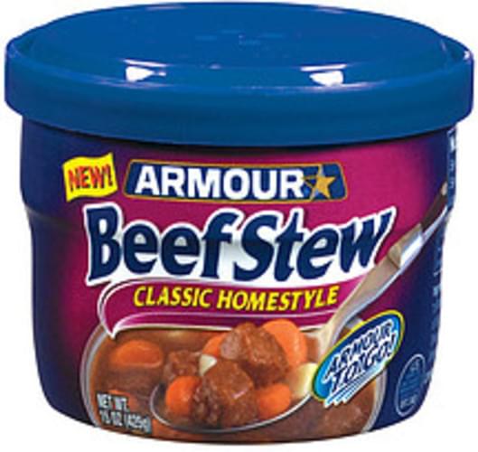 Armour Beef Stew Classic Homestyle Armour to Go! 15 oz, Nutrition