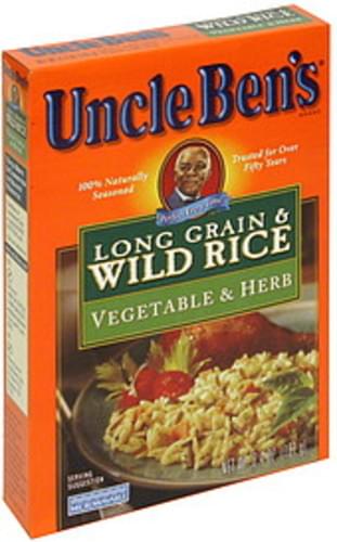 Uncle Bens Vegetable & Herb Long Grain & Wild Rice - 6.4 oz