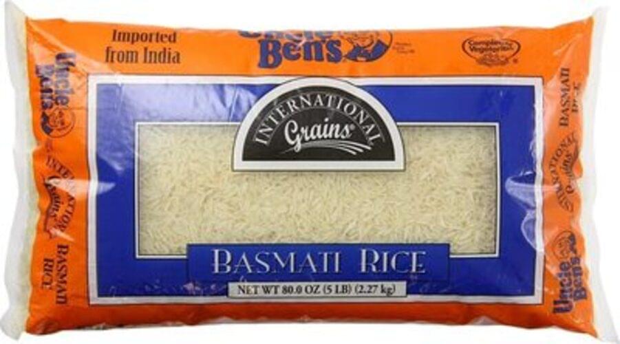 Uncle Ben's Basmati Rice 5 lb, Nutrition Information Innit