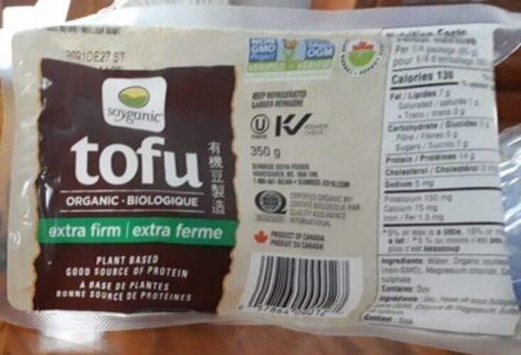 Sunrise Soya Foods Tofu 1, Nutrition Information Innit
