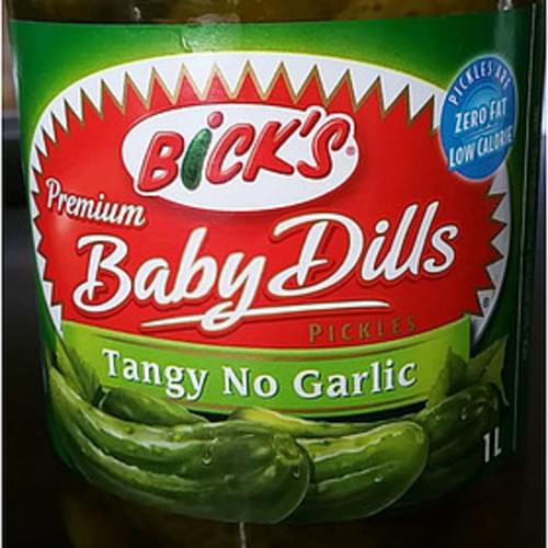 Bick's Tangy No Garlic Pickles 30 g, Nutrition Information Innit