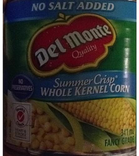 Del Monte Summer Crisp Whole Kernel Corn - 75 ml, Nutrition Information ...