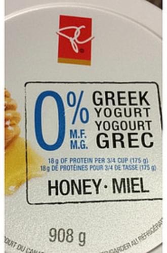 President's Choice Honey Greek Yogurt - 175 g