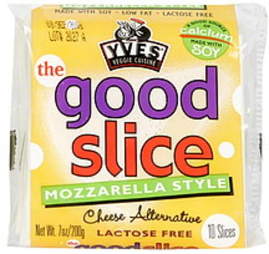 Yves Cheese Alternative, Mozzarella Style The Good Slice 10 ea