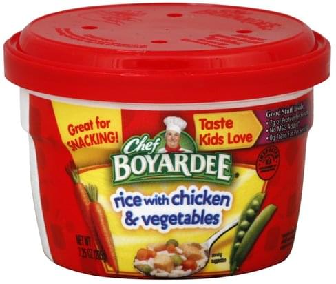 Chef Boyardee with Chicken & Vegetables Rice - 7.25 oz, Nutrition ...