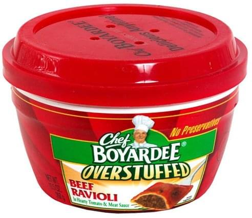 Chef Boyardee in Hearty Tomato & Meat Sauce Overstuffed Beef Ravioli - 10.5 oz