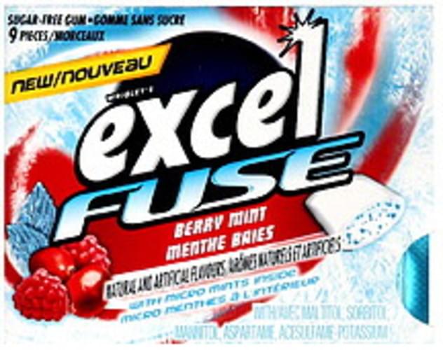 Excel SugarFree, Berry Mint Gum 9 ea, Nutrition Information Innit