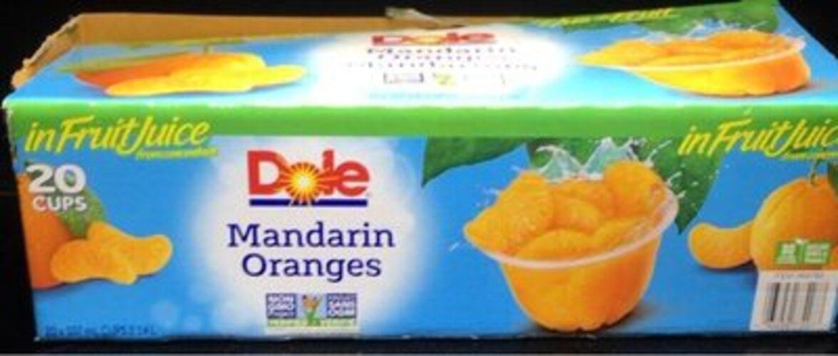 Dole Mandarines Orange Cups 107 ml, Nutrition Information Innit