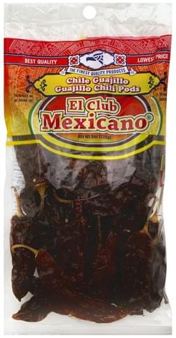 El Club Mexicano Pods, Medium Hot Guajillo Chili - 8 oz