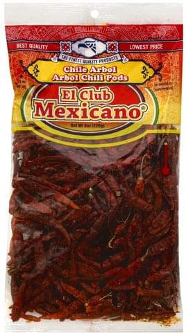 El Club Mexicano Pods Arbol Chili - 8 oz