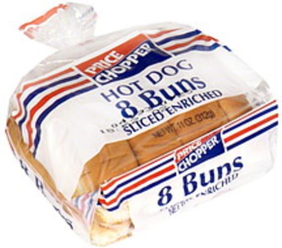 Price Chopper Hot Dog, Enriched, Sliced Buns 8 ea, Nutrition
