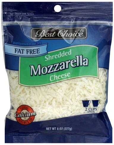 Best Choice Fat Free, Mozzarella Shredded Cheese - 8 oz ...