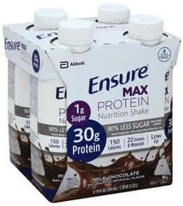 Ensure Protein Milk Chocolate Nutrition Shake 4 Ea Nutrition Information Innit