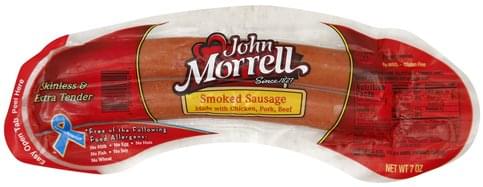 John Morrell Skinless Extra Tender Smoked Sausage 7 Oz Nutrition Information Innit John Morrell Skinless Extra Tender Smoked Sausage 7 Oz Nutrition Information Innit