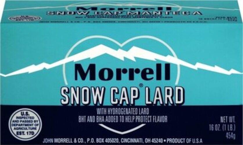 Morrell Snow Cap Lard 16 oz, Nutrition Information Innit