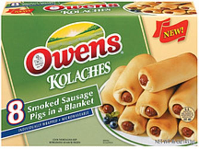 Owens Smoked Sausage Pigs In Blanket 8 Ct Kolaches 16 oz, Nutrition