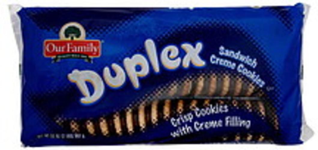 Our Family Duplex Sandwich Creme Cookies 32 oz, Nutrition Information Innit