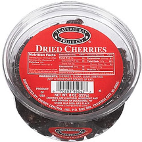 Traverse Bay Fruit Co. Dried Cherries 8 oz, Nutrition Information Innit