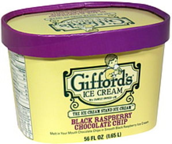 Gifford's Black Raspberry Chocolate Chip Ice Cream 56 oz, Nutrition