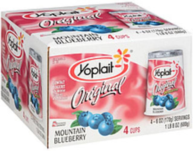 Yoplait Original Mountain Blueberry Yogurt 4 c, Nutrition Information