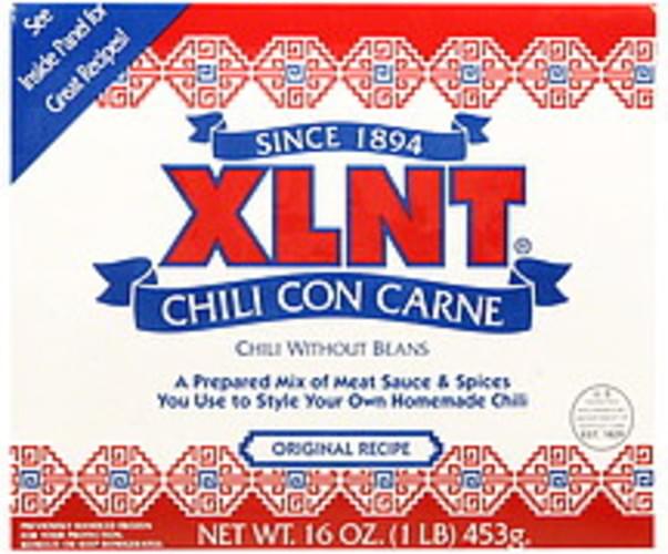 Xlnt Original Recipe Chili Con Carne 16 oz, Nutrition Information Innit