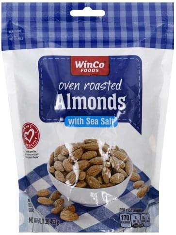 Winco Foods Oven Roasted, with Sea Salt Almonds - 16 oz