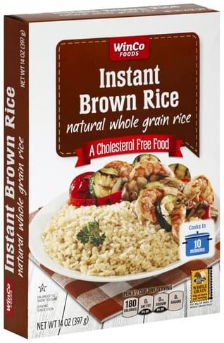 Winco Foods Instant Brown Rice - 14 oz, Nutrition Information | Innit