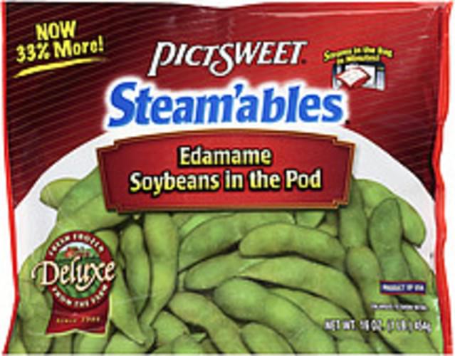 Pictsweet Steam'ables In The Pod Edamame Soybeans 16 oz, Nutrition