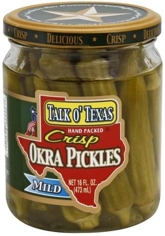 Talk O Texas Crisp Mild Okra Pickles 16 Oz Nutrition Information Innit